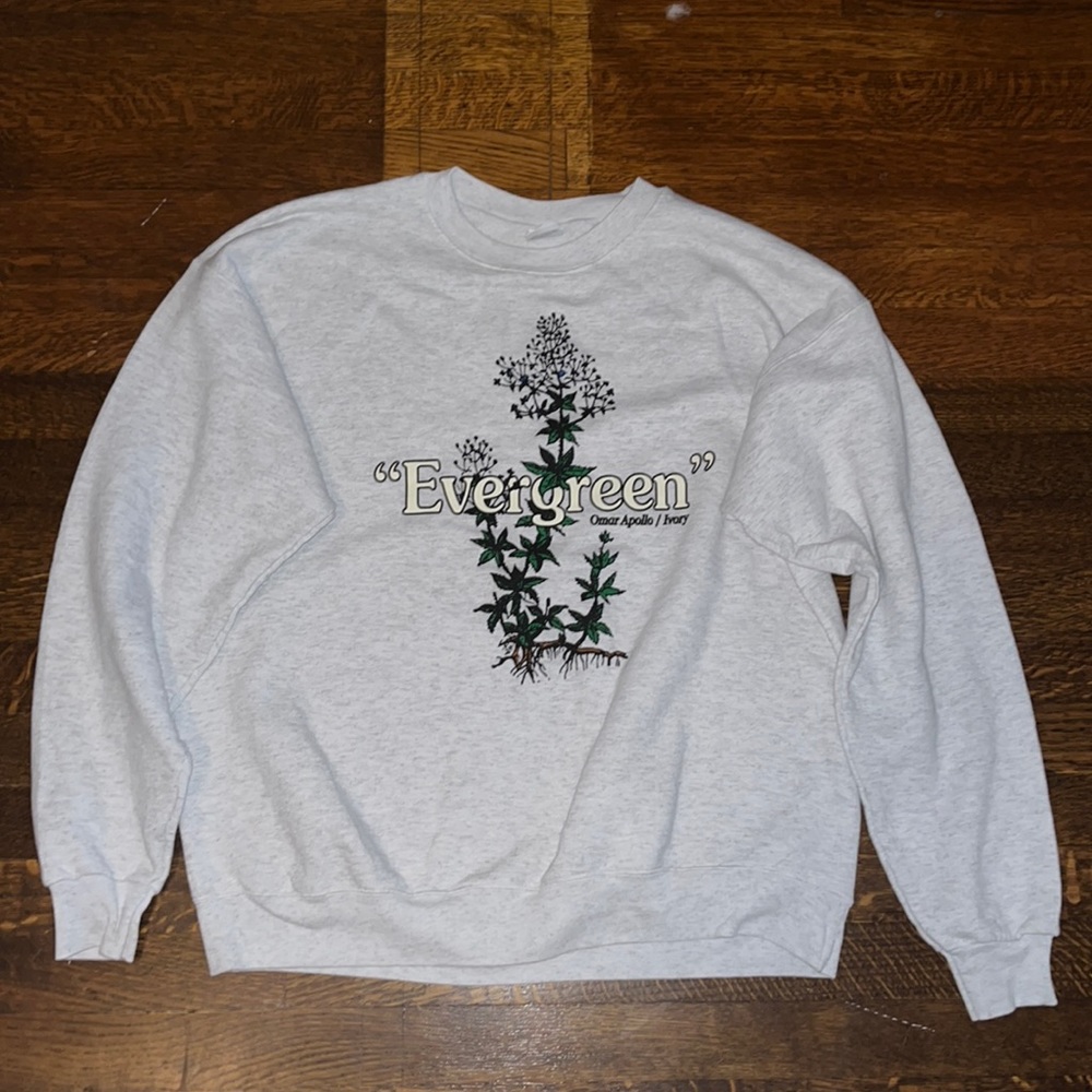 Omar Apollo merch - EVERGREEN concert sweatshirt